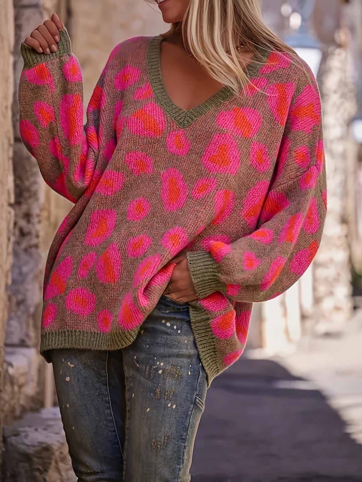 Fashion Knitwear Casual Plus Size Sweater For Women