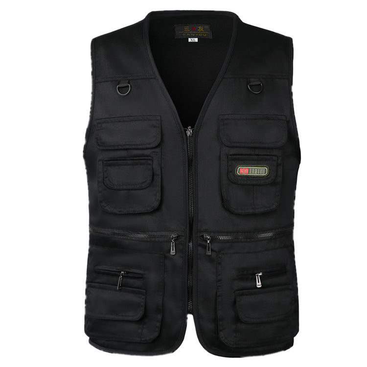 Men's Vest Outdoor Multi-pocket Functional Photography Advertising Fishing Plus Size
