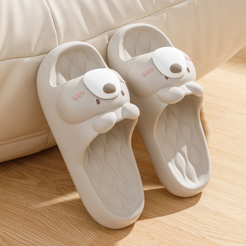 Couple Cartoon Bear Summer New Eva Sandals Women