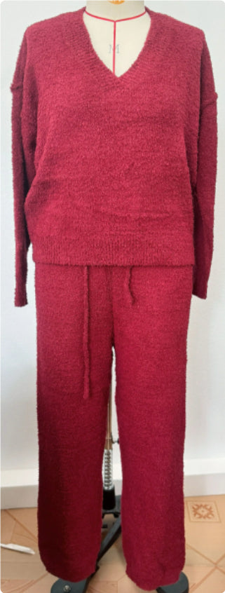 Loose Leisure Pullover Long Sleeve Two-piece Sweater