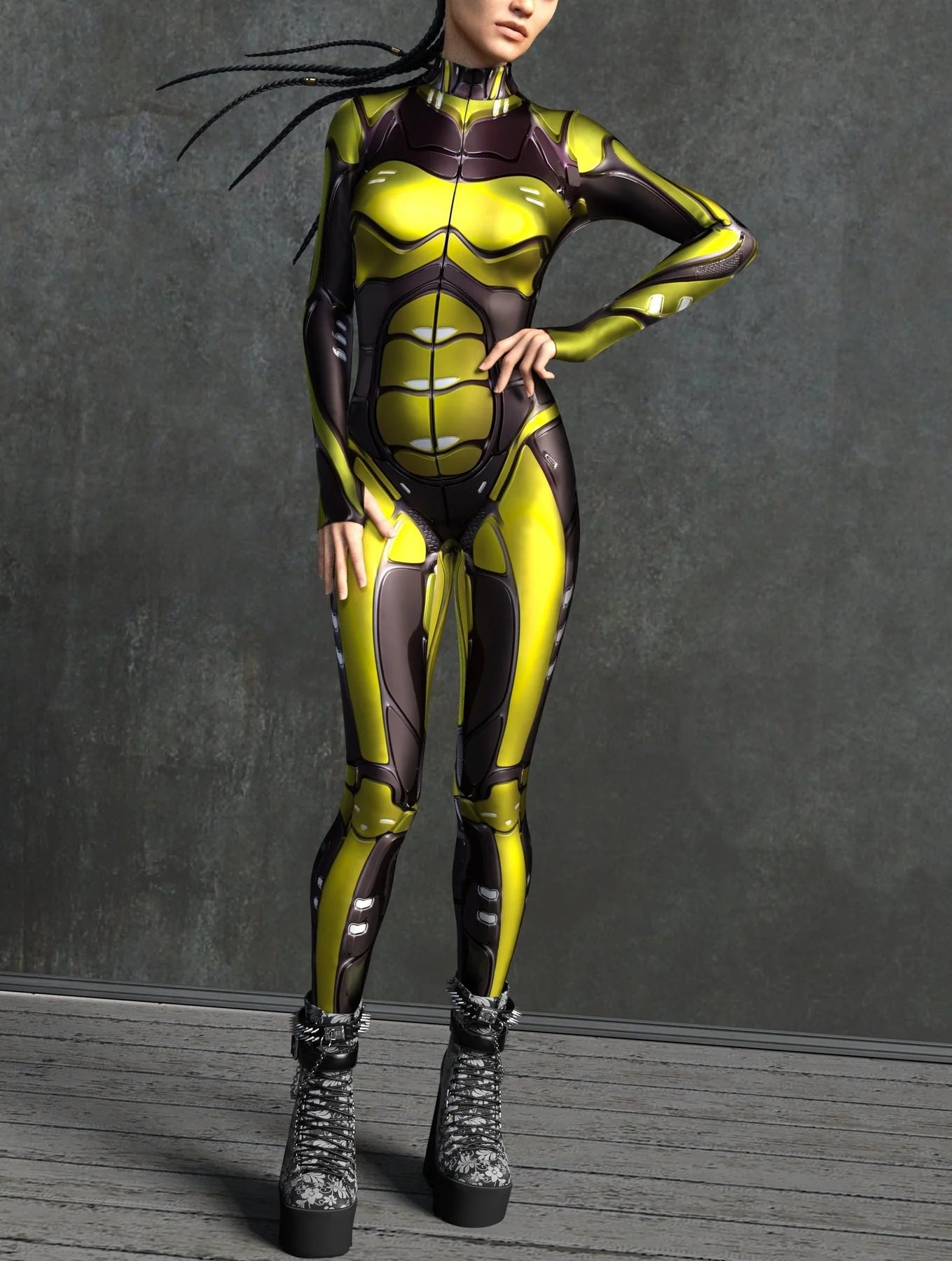 New Women's Printed Muscle Mecha Colorful Clothing