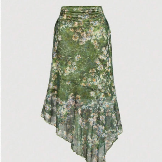 Summer Women's Loose And Long Skirt With Buttocks Wrapped