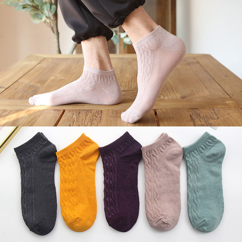 Summer Thin Shallow Mouth Boat Socks Ladies Cotton Socks