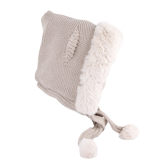 Cute Ears Thick Wool Hat Cape