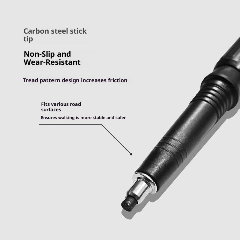 Four-section Curved Handle Alpenstock