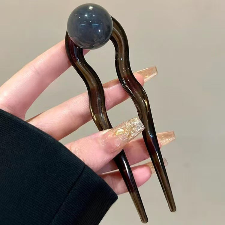 Ball Retro Simple U-shaped Hair Pin Headdress Barrettes