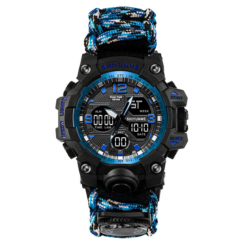 Men's Electronic Watch Multi-function Lifeline Whistle