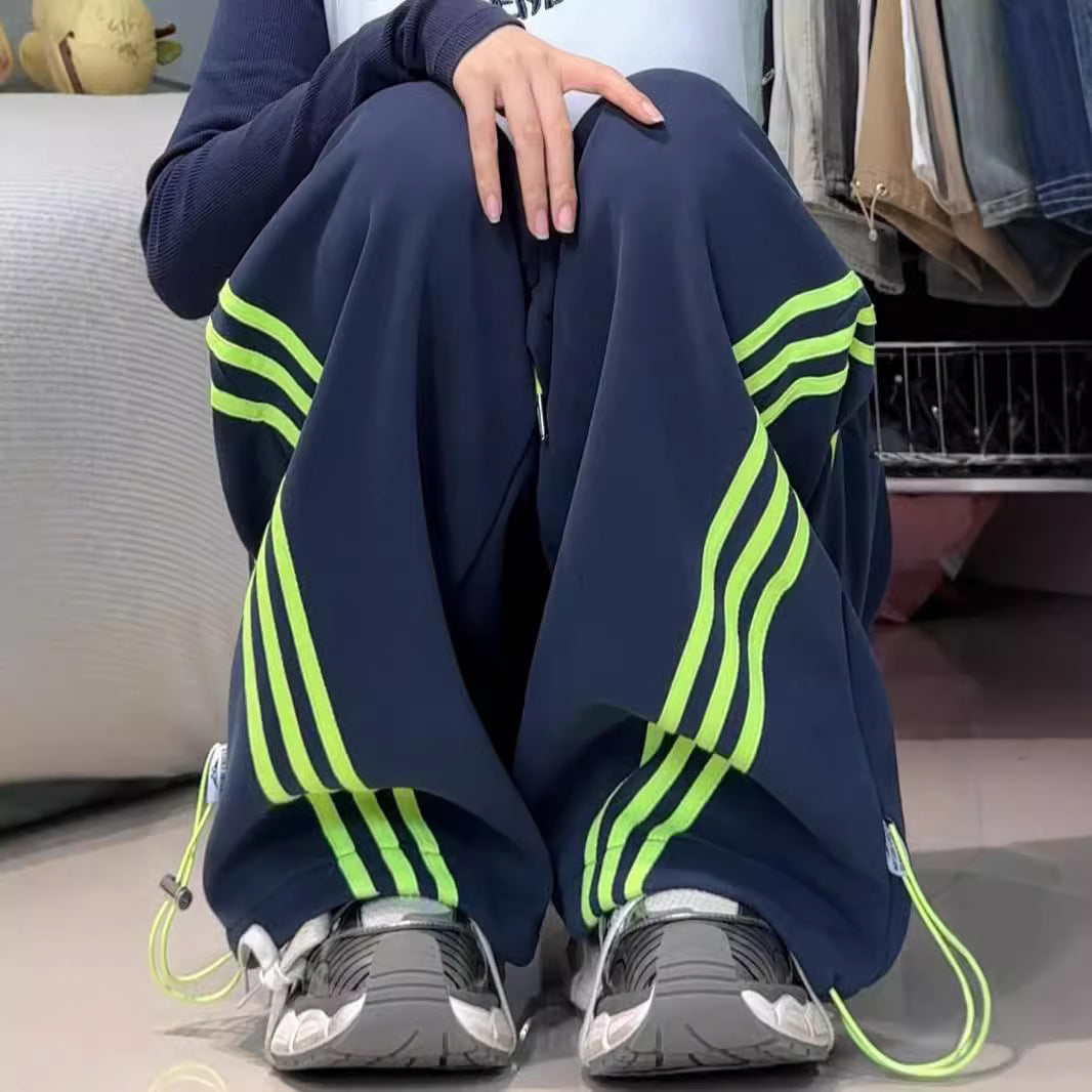 American Retro Design Men And Women Ins Wide-leg Pants