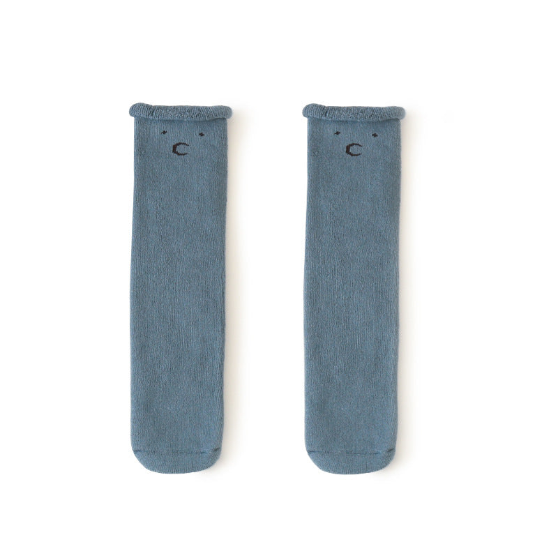 Children's Socks Autumn And Winter Thickening Plus Pile Loop Long Tube