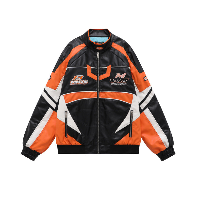 Personalized Stand Collar Zipper Fly Jacket Top