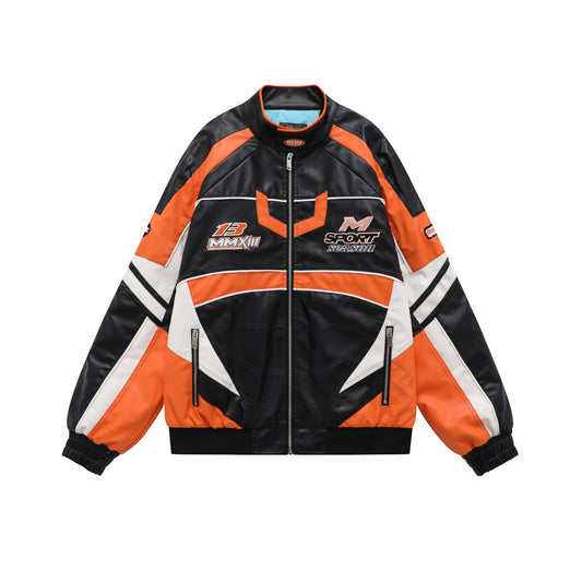 Personalized Stand Collar Zipper Fly Jacket Top