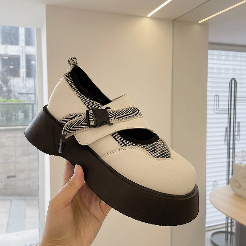 Big Toe Shoes Spring New Women's Shoes Thick-soled Mary Jane Platform Shoes