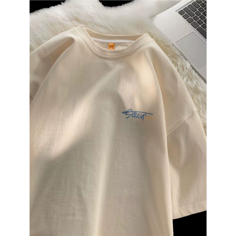 Student Summer Loose Ins Casual Round Neck Bottoming Shirt