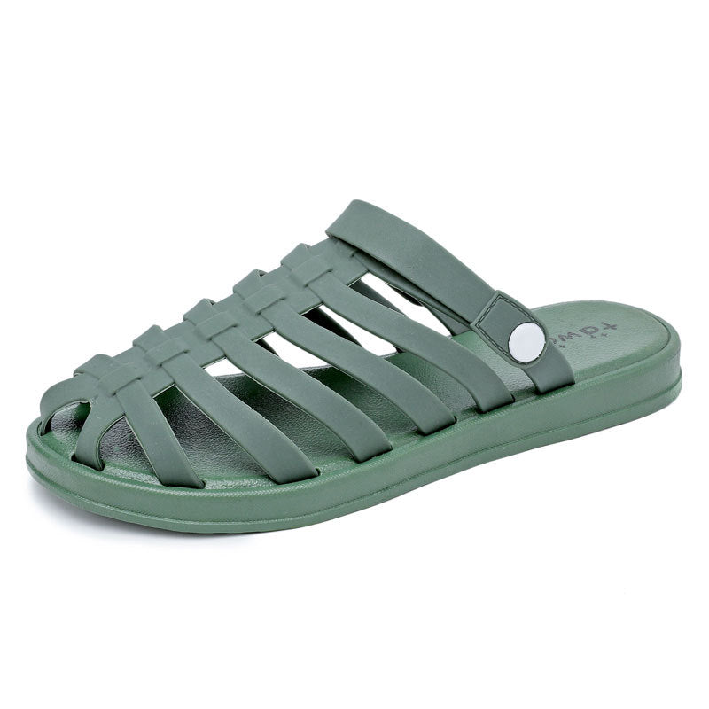 Fashion Simple Ladies Jelly Baotou Slippers