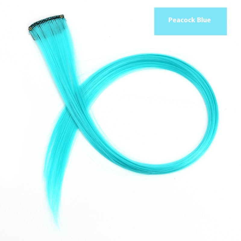 Color Hair Hanging Ear Dyed Wig Set Hair Extension Color Stripes Hot Color