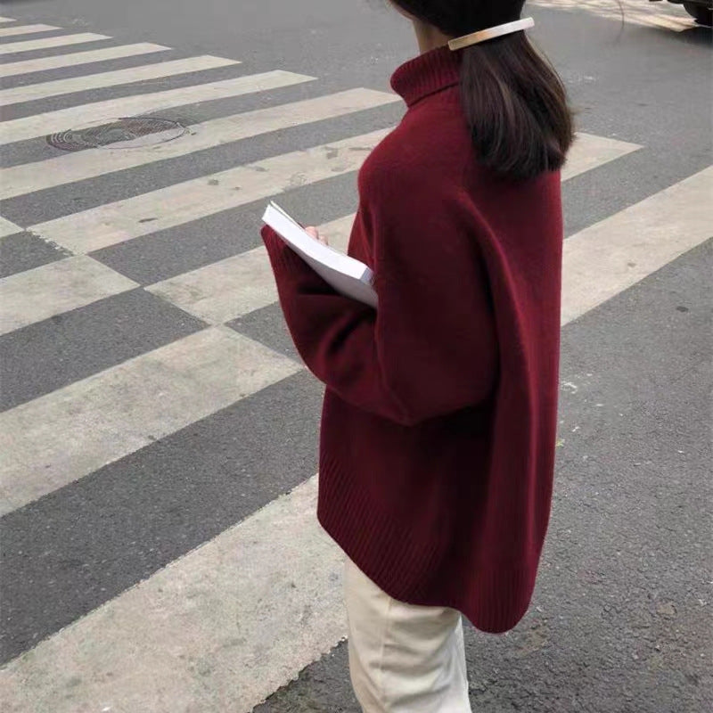 Ny EfterårVinter Fransk-inspireret Retro Afslappet Sweater
