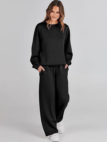 Men's And Women's Hoodie And Straight-leg Pants Set
