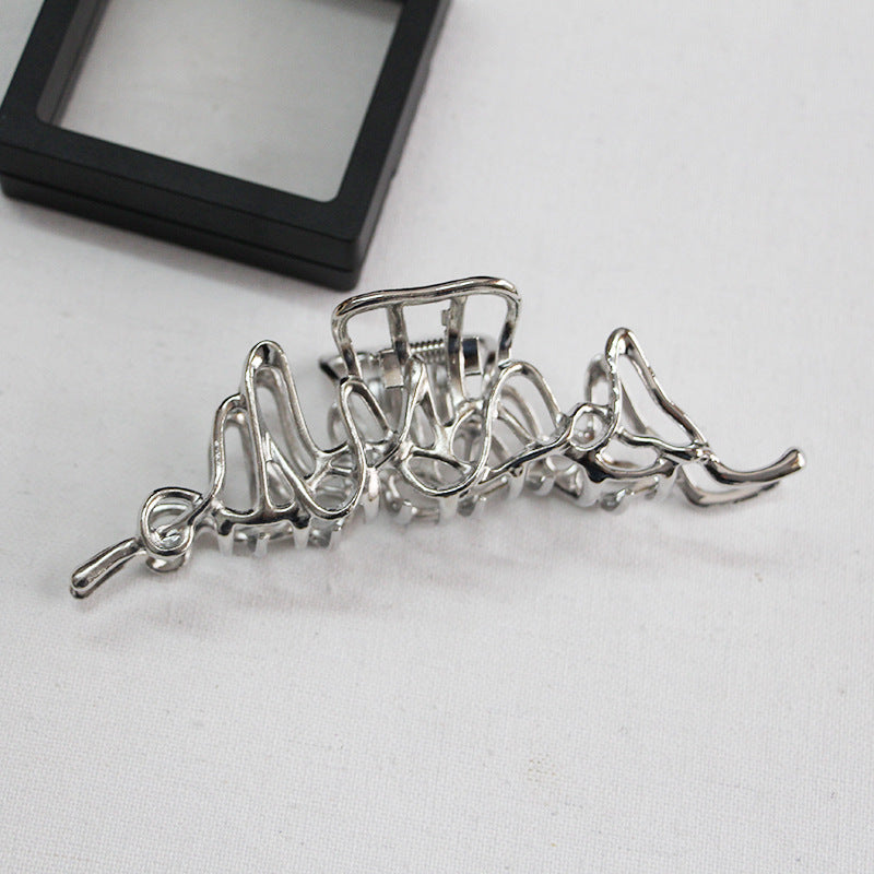 Simple  Claw Large Shark Clip Metal Hair Headdress