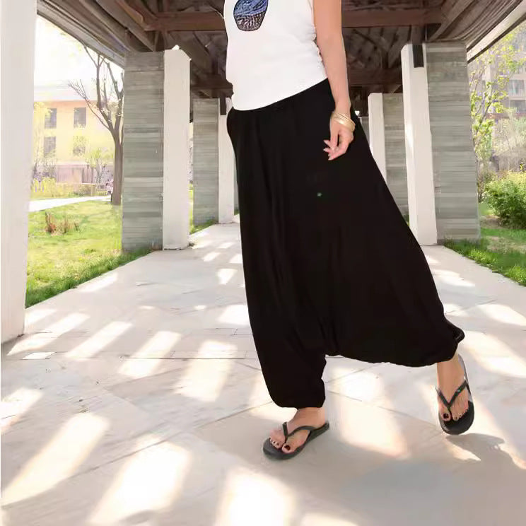 Ethnic Style Casual Yoga Dance Lantern Flying Squirrel Modal Wide Leg Pants