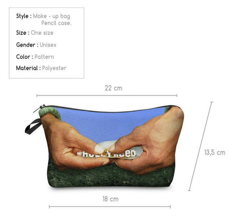 Digital Printing Shiny Letter Cosmetic Bag