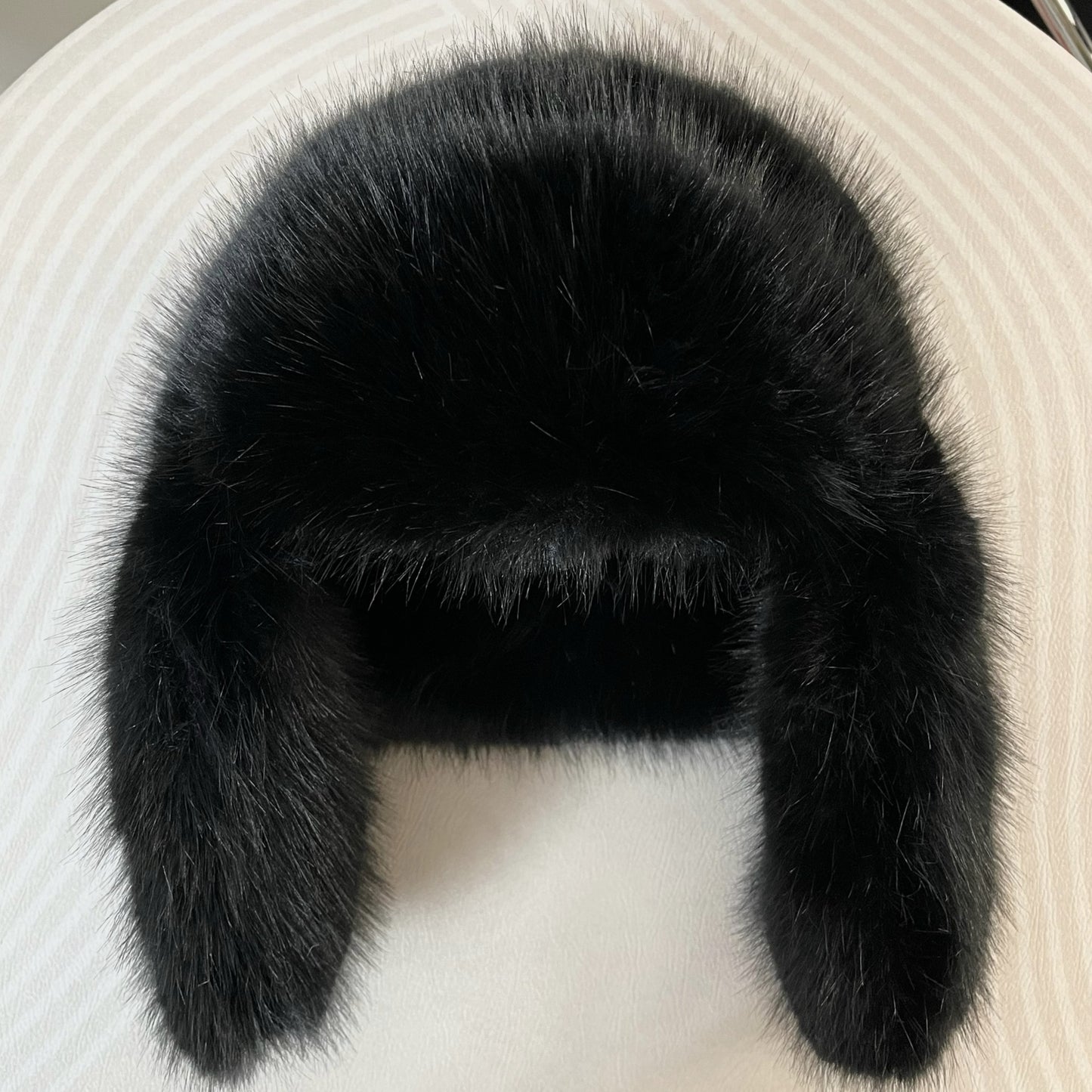 Blå Minkfløjl Ushanka Dame Nordøst Plys Hjelm