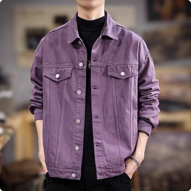 Autumn Heavyweight Cotton Denim Jacket For Men And Couples