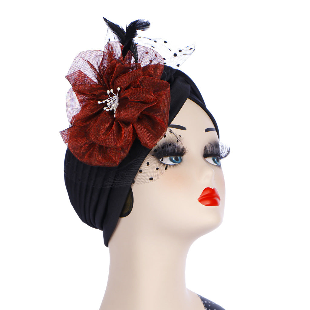 Spring And Autumn New Indian Hat Flower Headscarf