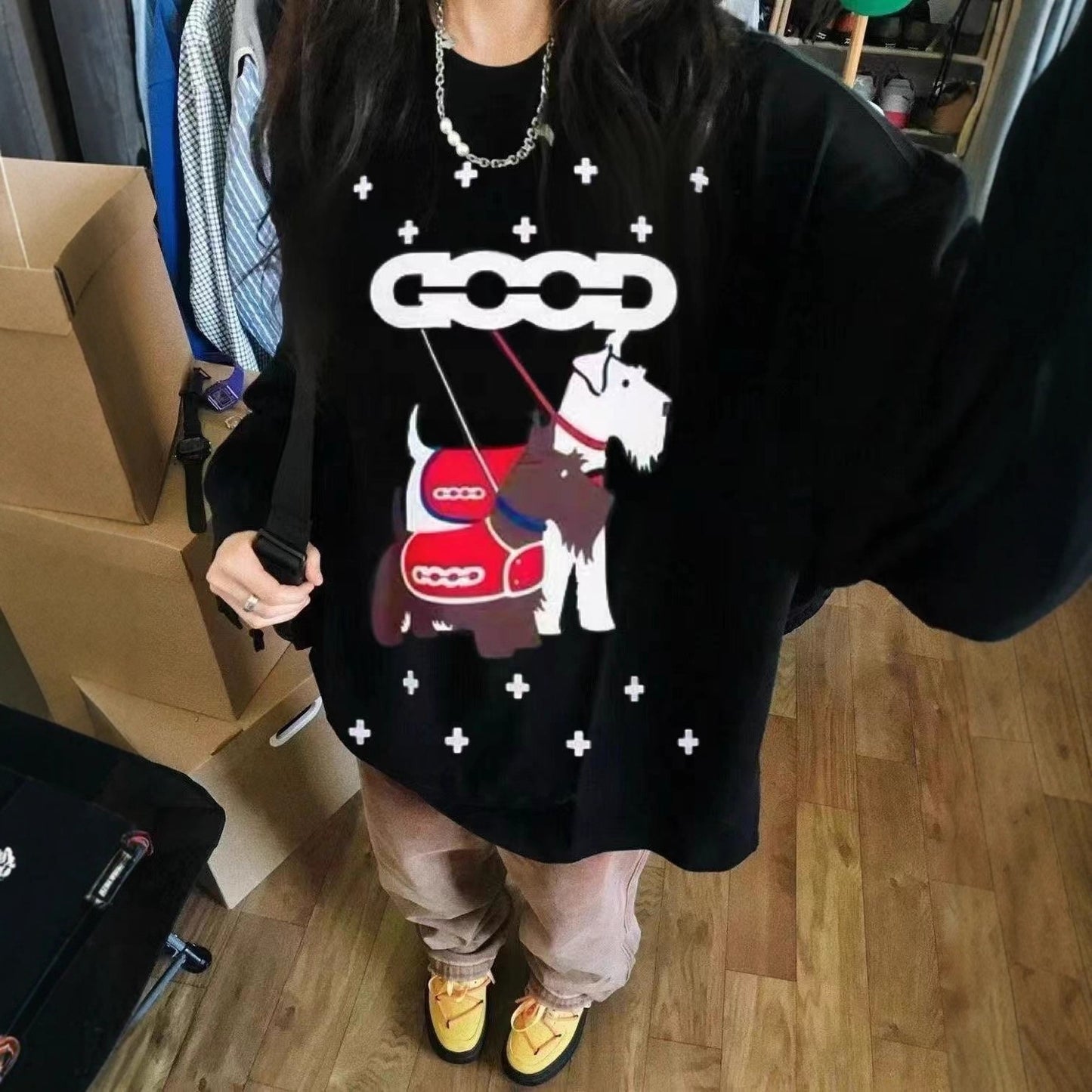 Women's Retro Plus-Size Long-Sleeve Top