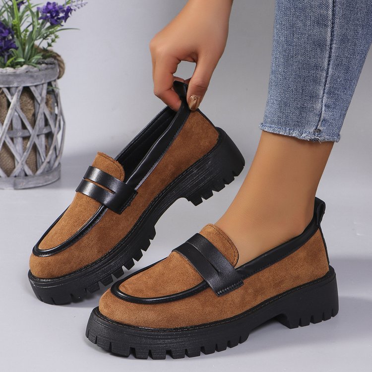 Single Layer Shoes British Style Temperament Wild