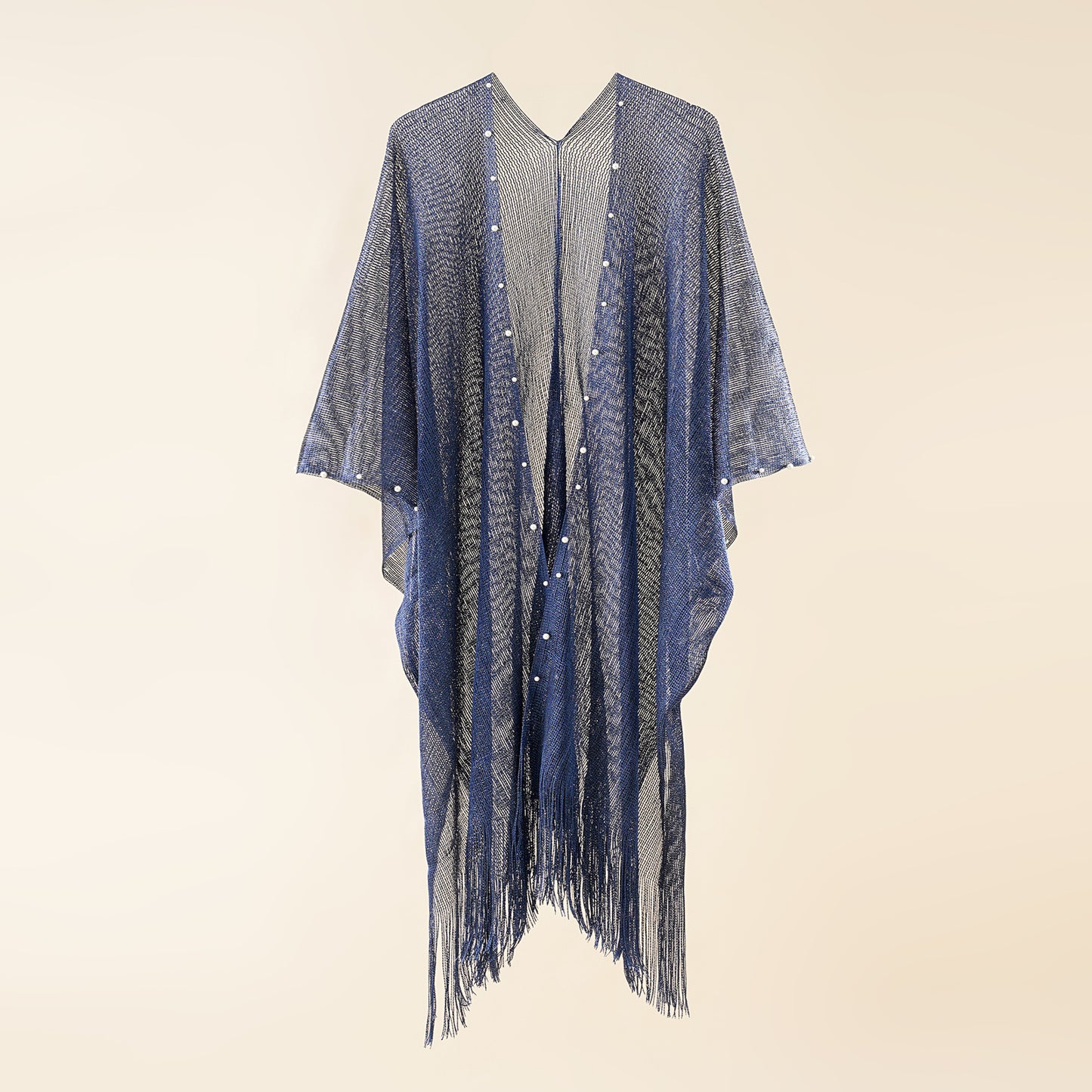 Nail Pearl Beach Shawl Cardigan Mid-length