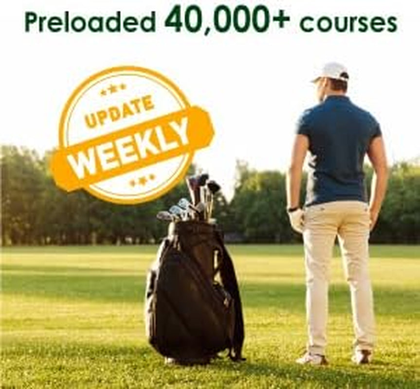 TW411 Golf GPS Watch with Fitness Tracker, 41,000+ Free Preloaded Worldwide Course, Upgraded IC Chip, Extended Battery Life, Smart Widgets, Golfers Accessories, Gift Ready, Wide LCD, Orange