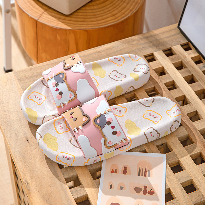 Kitty Cute Women's Interior Home Bathroom Non-slip Slippers