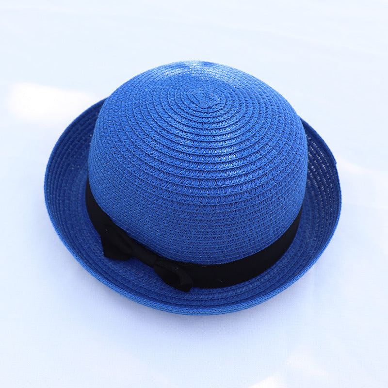 Women's New European And American Woven Bow Straw Hat