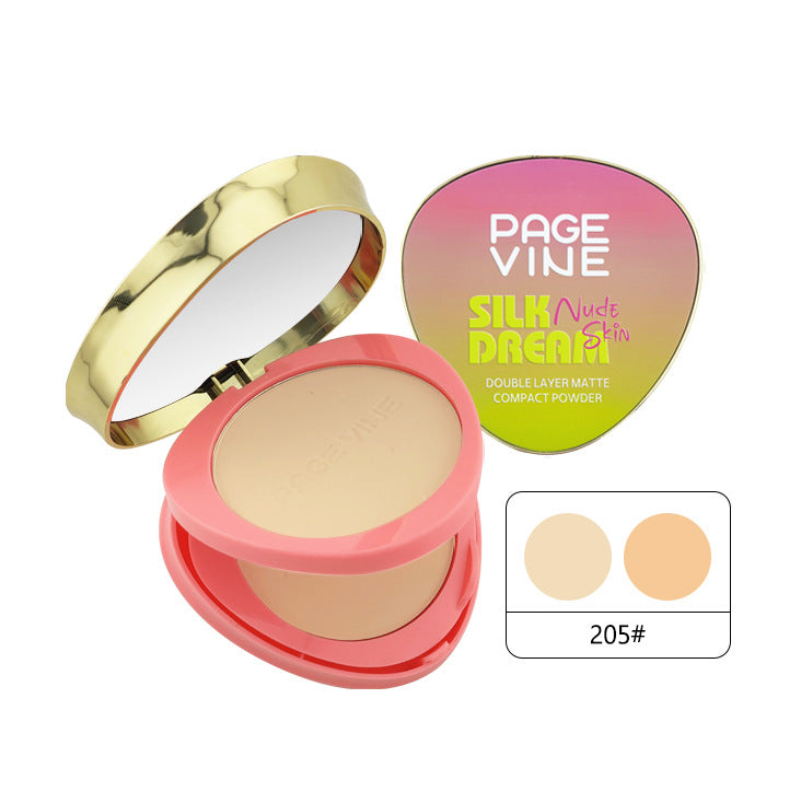 Concealer And Moisturizer Oil Control And Waterproof Sweat-proof Long-lasting Wet And Dry Dual-use Double Layer Powder