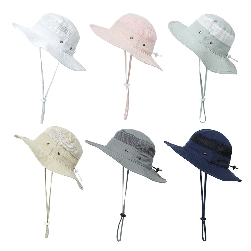 Children's Sunshade New Mesh Stitching Outdoor Fisherman Hat