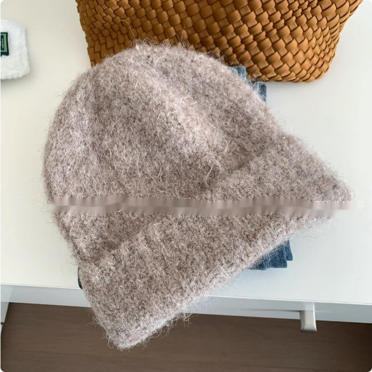 Alpaca Knit Woolen Hat Children Autumn And Winter Loose Large Version Retro Simple