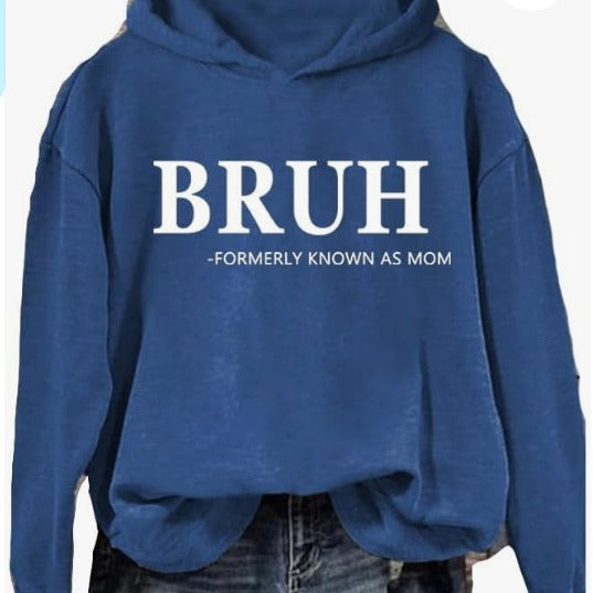 Independent Station Women's Fashion Printed Casual Hooded Long Sleeve Sweater