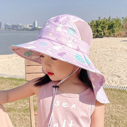 Baby Sunshade Thin Breathable Neck Protection Sun Hat Shawl