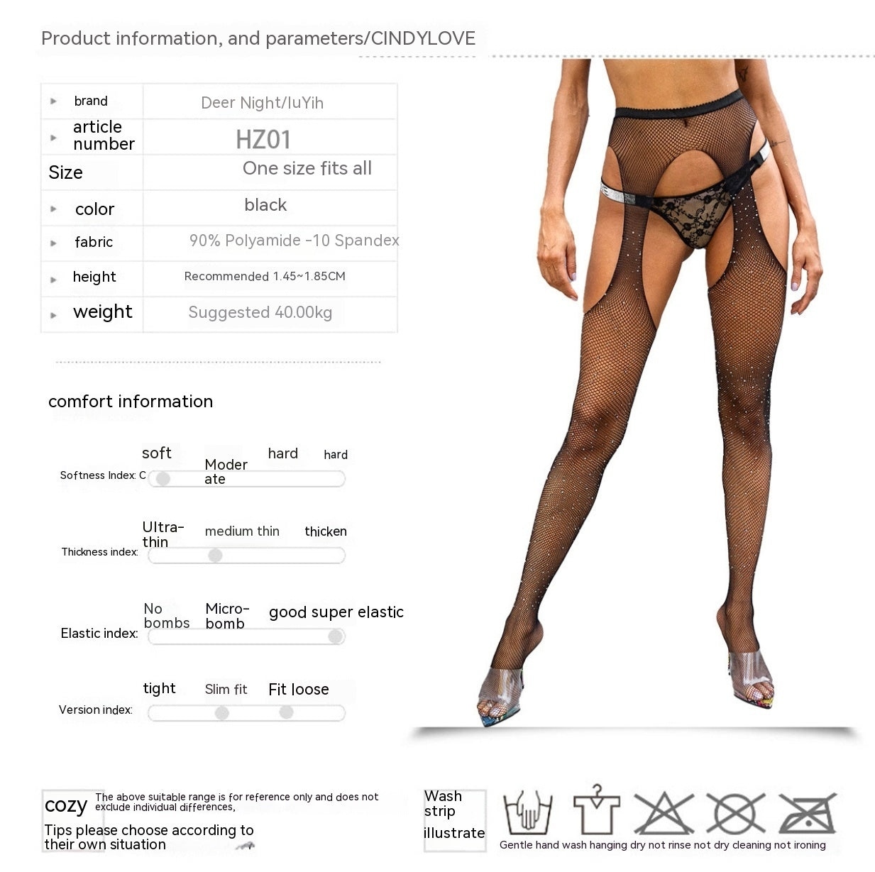 Pantyhose With Diamond Fishnet Mesh Stockings Lady Sexy Skinny Hollow-out Hot Diamond