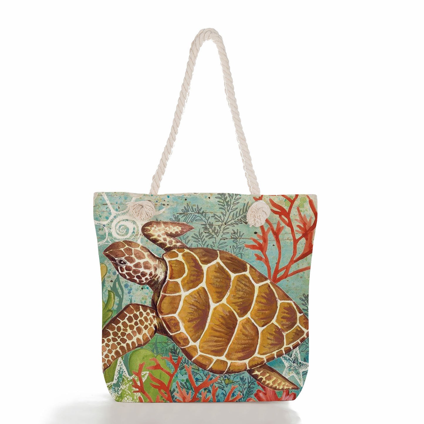 Women's Fashion Print Thick Rope Handbag