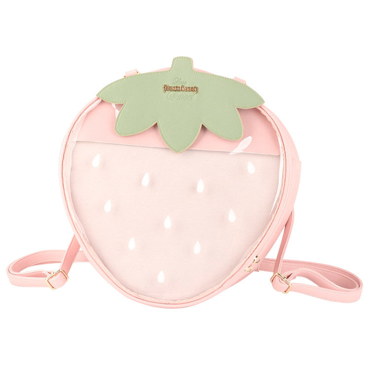 Soft-girl Strawberry Transparent Bag Lolita Single-shoulder Design