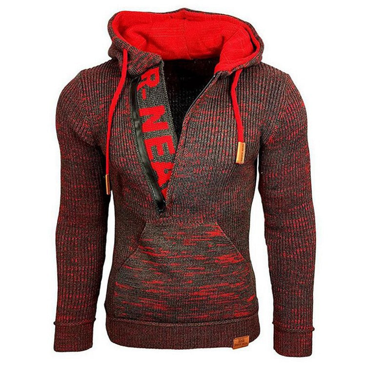 Sweater Hooded Pullover Long Sleeve Knit Jacket