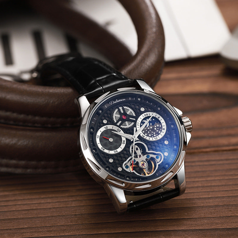 Waterproof Luminous Light Luxury Trend Automatic Leather Steel Watch