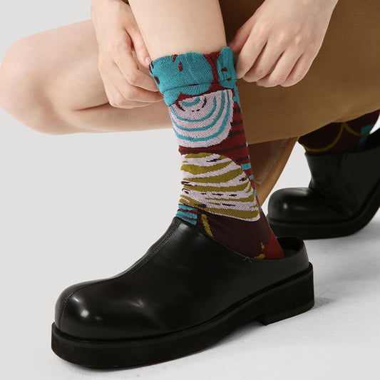 Niche Vintage Court Style Thin Middle-long Stockings
