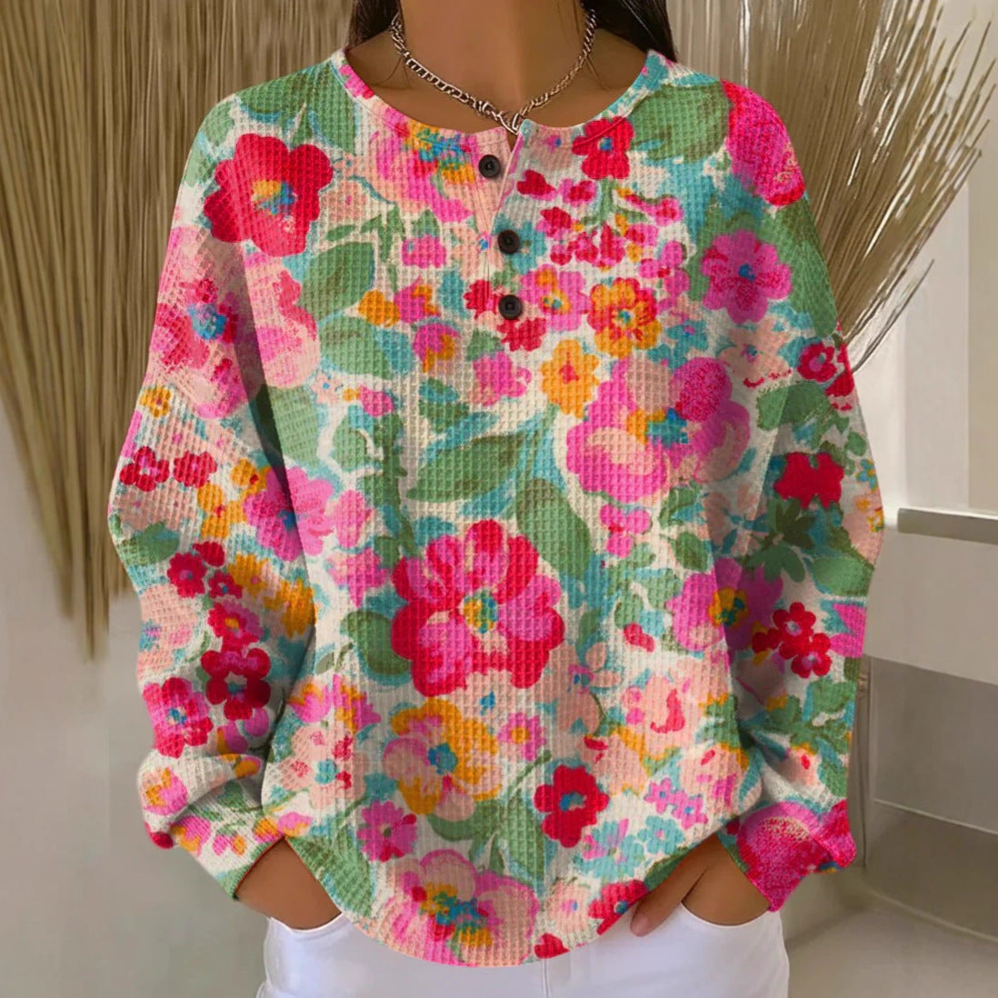 Dame Retro Afslappet Sweatshirt