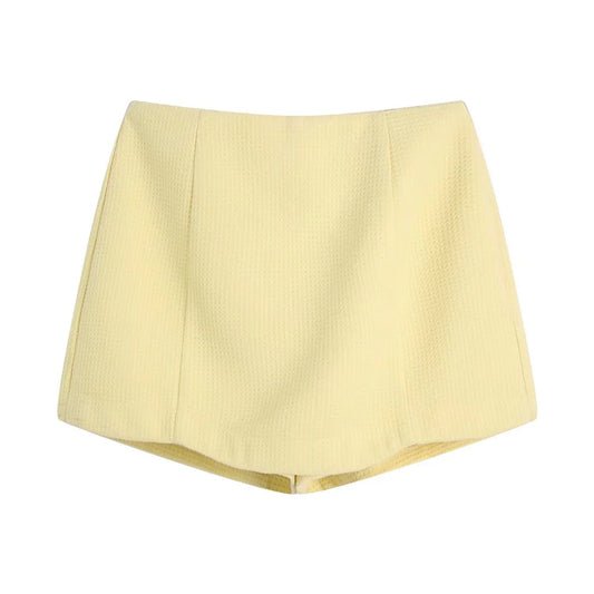 European And American New Women's Textured Shorts