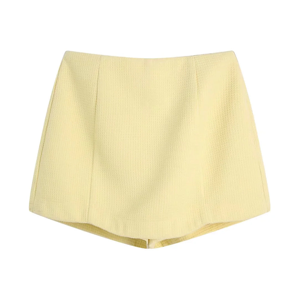 European And American New Women's Textured Shorts