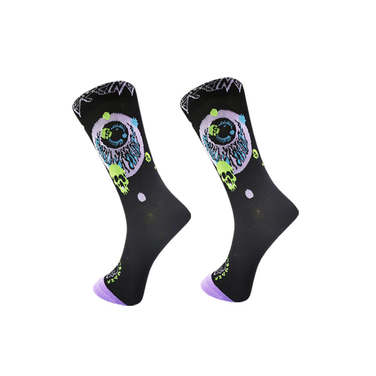 Trend In Tube Socks Street Skateboard Cartoon Cotton