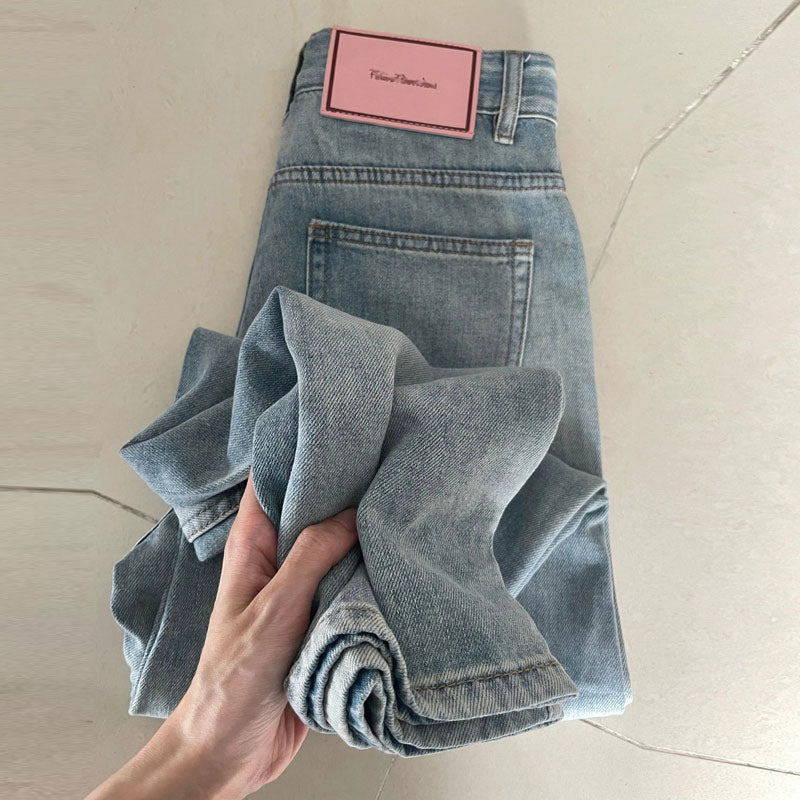 Mode Personlighed All-match Jeans Kvinder