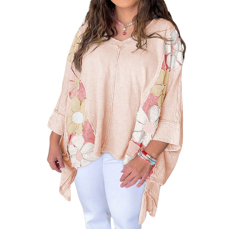 Fashion Floral Patchwork Long Sleeve